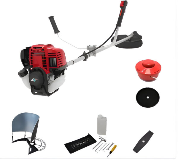 Sidepack 4 stroke brush cutter 35cc with paddy guard and paddy cutting blade