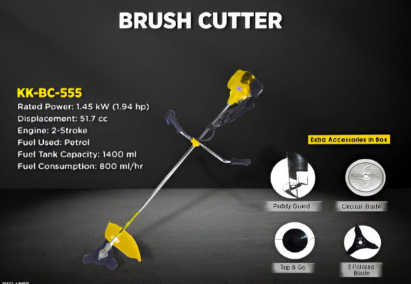 Kisankraft Petrol Operated 2 Stroke Brush cutter, KK-BC-555 - Image 2