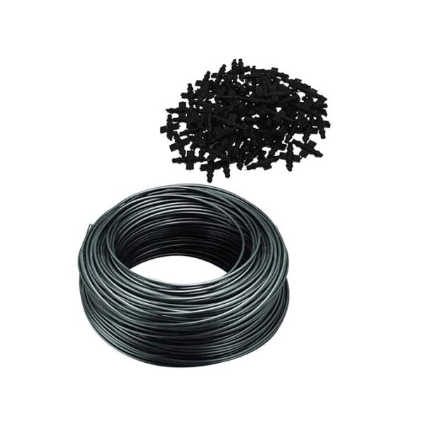 Drip Irrigation 4MM Feederline Pipe (100 Meter) with 4mm Pin Connector(100) p, Dummy hole (10) p, 4mm Punch tool 1 - Image 2