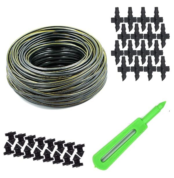 Drip Irrigation 4MM Feederline Pipe (100 Meter) with 4mm Pin Connector(100) p, Dummy hole (10) p, 4mm Punch tool 1 - Image 4